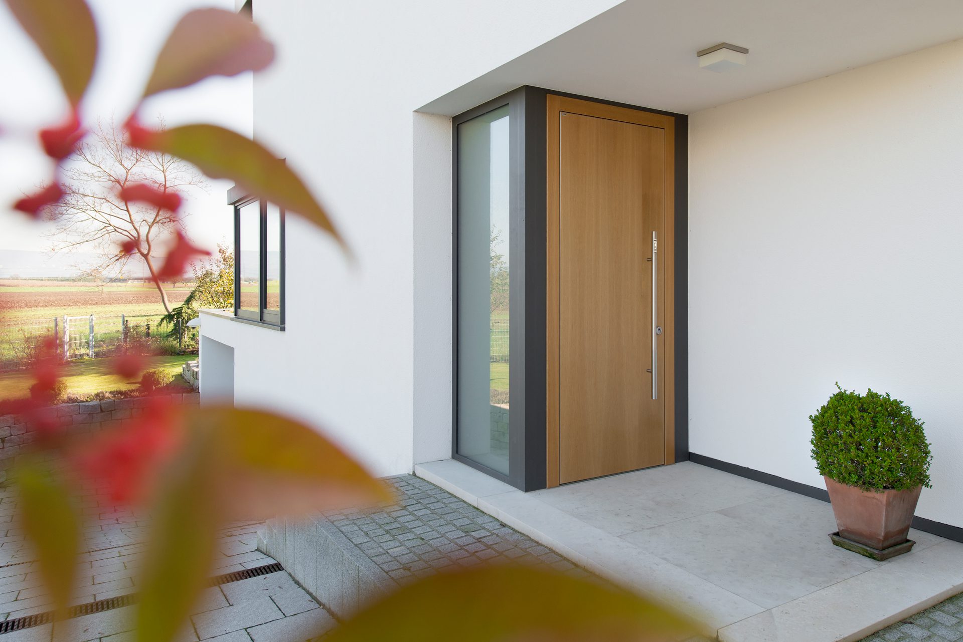 Tirador de puerta Ekey con lector de huella